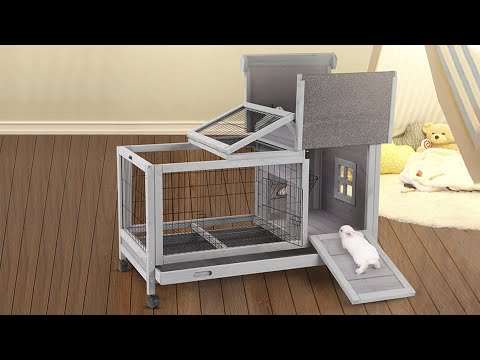 Aivituvin-AIR24 Rabbit Hutch | Bunny Cage (Inner Space 4.84ft²)