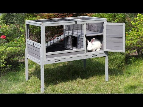 Aivituvin-AIR20-B Rabbit Hutch | Indoor Bunny Cage(Inner Space 7.91ft²)