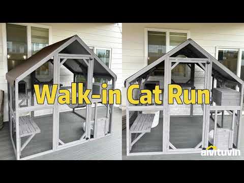 Aivituvin Walk-in Cat Enclosure AIR52, Outdoor Cat Run