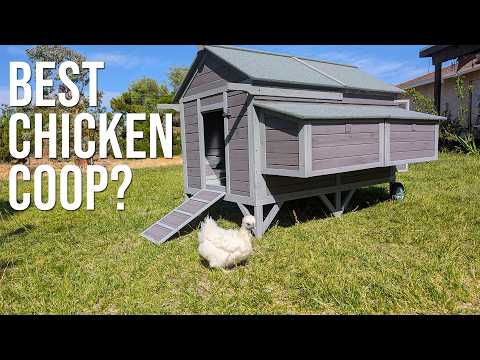 Aivituvin Wooden Chicken Tractor AIR97, Extra-Large Chicken Coop for 8-10 Chickens