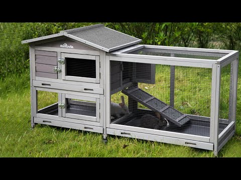 Aivituvin-AIR19 Indoor Outdoor Rabbit Hutch | Bunny Cage (Inner Space 9.6ft²)