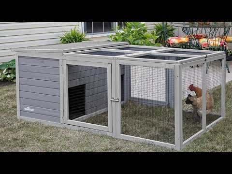 Aivituvin-AIR028 Large Chicken Coop With Run for 2-3 Quails,Ducks (Inner Space 17.46 ft²)