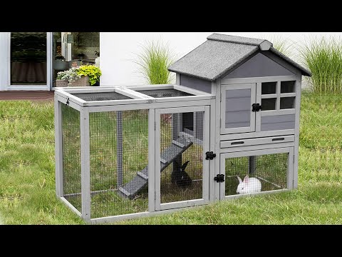 Aivituvin-XZ7002 2 Story Big Bunny Cage with No Leak Tray