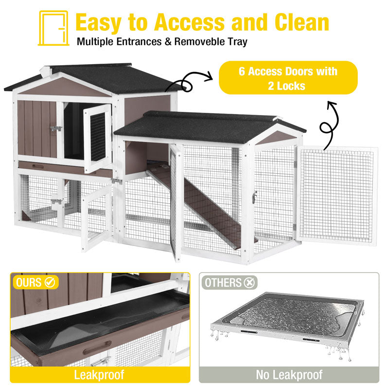 Aivituvin Small Chicken Coop AIR002, Wooden Chicken House for 1-2 Chicks