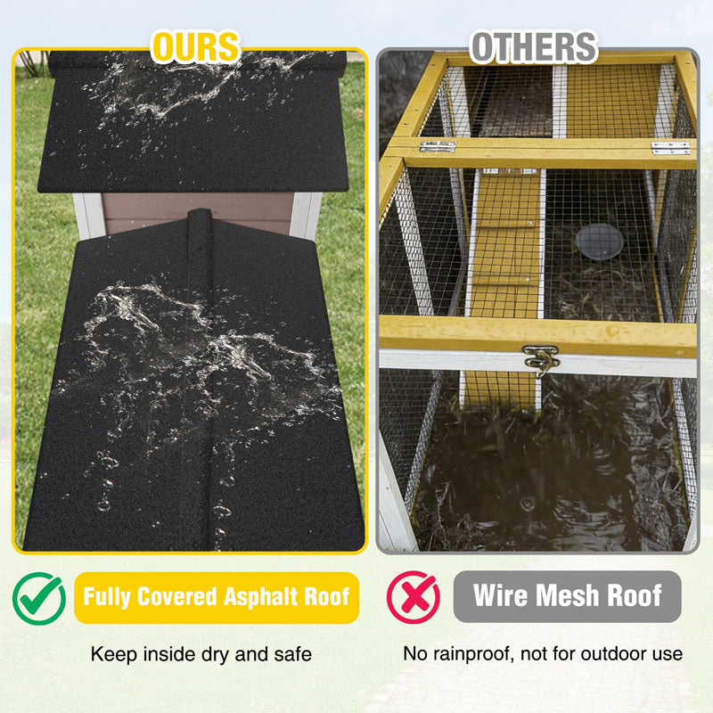 Aivituvin Small Chicken Coop AIR002, Wooden Chicken House for 1-2 Chicks
