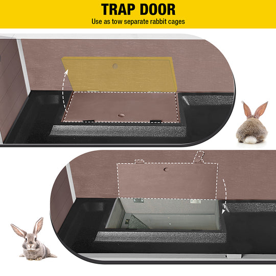 Aivituvin-AIR77 Outdoor Indoor Bunny Hutch With Wheels