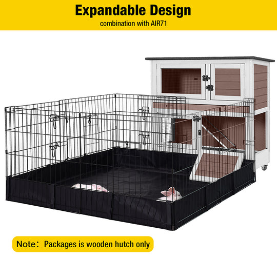 Aivituvin-AIR77 Outdoor Indoor Bunny Hutch With Wheels