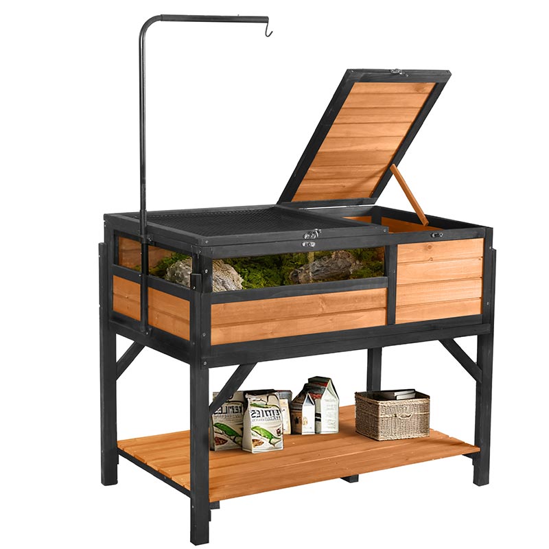 Aivituvin-AIR21 AIR70 Wooden Tortoise House | Large Turtle Habitat