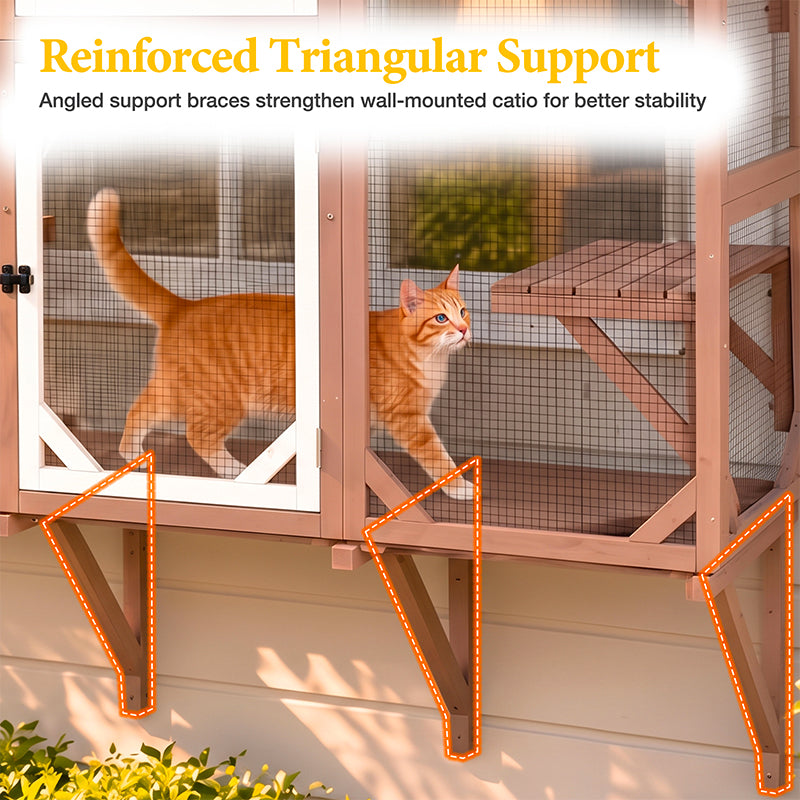 Aivituvin Large Window Cat Catio AIR7016-WC/L, 68" Waterproof Outdoor Cat Enclosure