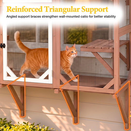 Aivituvin Large Window Cat Catio AIR7016-WC/L, 68" Waterproof Outdoor Cat Enclosure