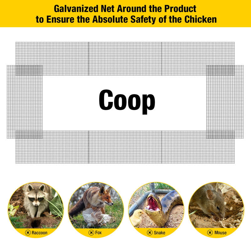 Aivituvin- AIR61 Mobile Chicken Tractor for 2-3 Chickens( Inner Space 18.47ft²)
