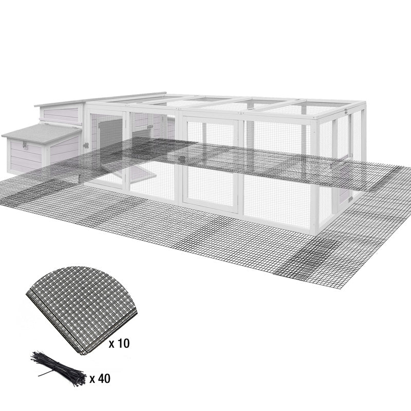 Aivituvin Large Hen House AIR45, Chicken Coop with Run for 4–6 Chickens or Ducks