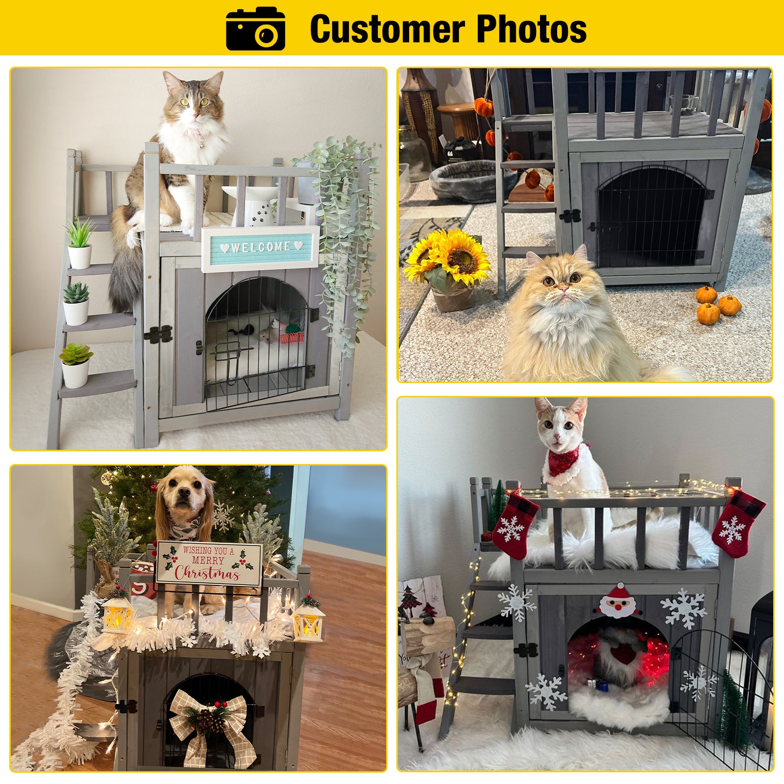 その他 cat and dog house. Aivituvin Indoor And Outdoor Dog/Cat House With Run
