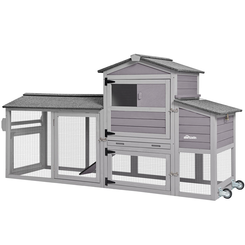 Aivituvin- AIR61 Mobile Chicken Tractor for 2-3 Chickens( Inner Space 18.47ft²)