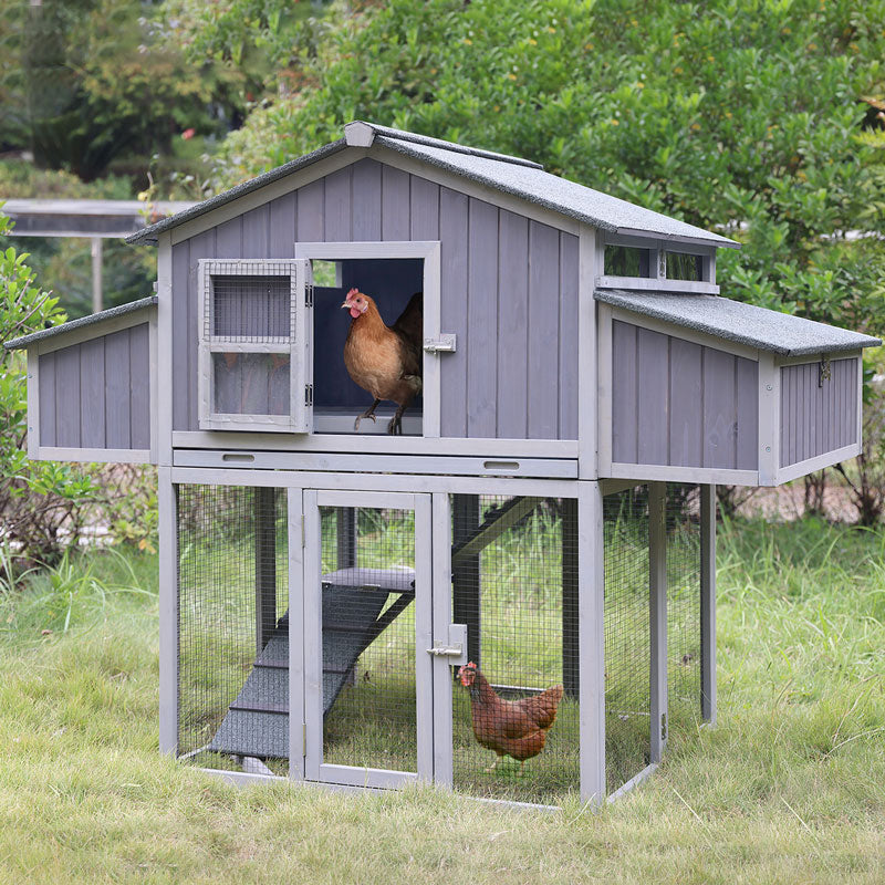 Aivituvin Foldable Chicken Coop AIR66, Fast-Assembly Folding Chicken House for 3–4 Chickens
