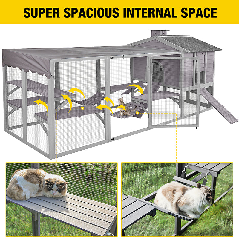 Aivituvin Large Cat Enclosure AIR82, Vertical Climbing Enclosure