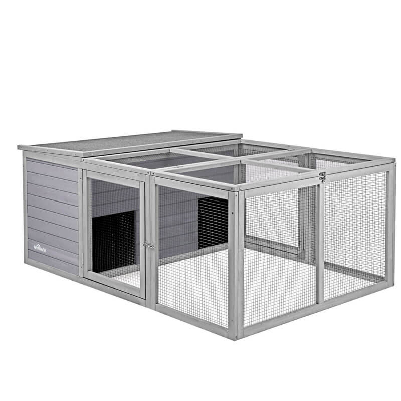 Aivituvin Chicken,Duck & Quail Coop AIR028, Small Poultry Coop with Run for 2–3 Birds, 17.46 ft²