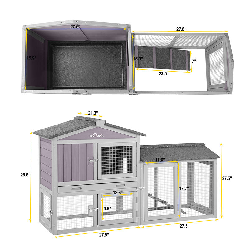 Aivituvin Small Chicken Coop AIR002, Wooden Chicken House for 1-2 Chicks