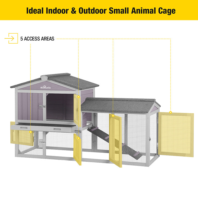 Aivituvin Small Chicken Coop AIR002, Wooden Chicken House for 1-2 Chicks