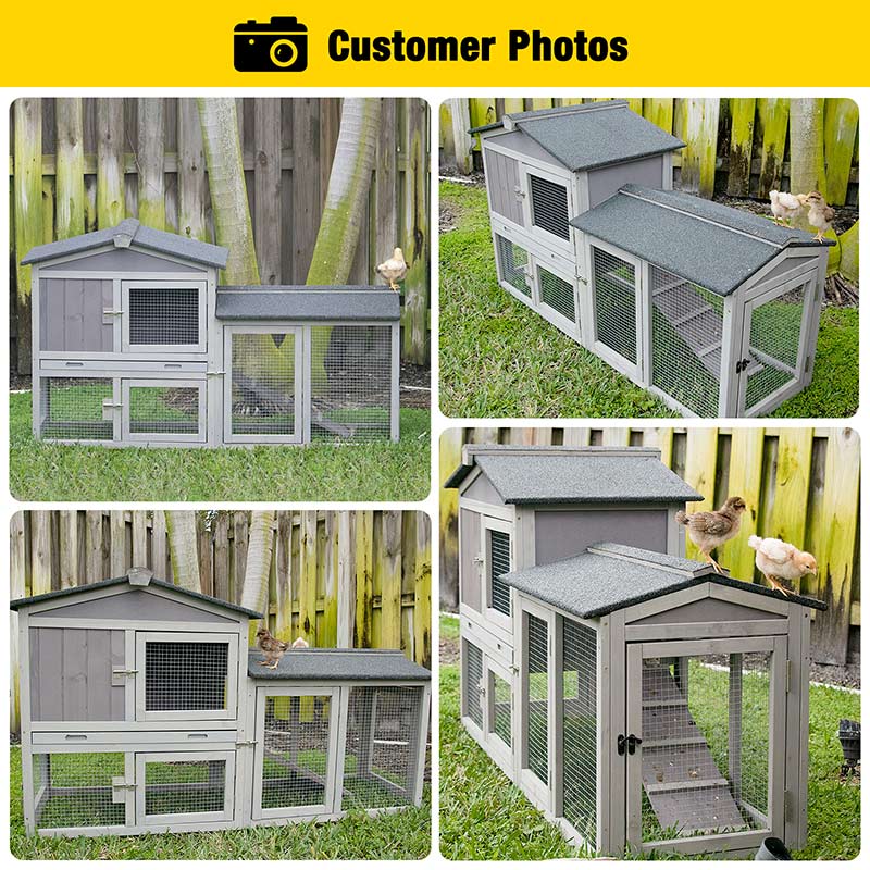 Aivituvin Small Chicken Coop AIR002, Wooden Chicken House for 1-2 Chicks