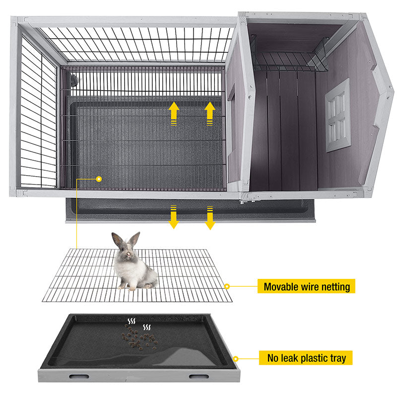 Enclosure For Winter Aivituvin Rabbit Hutch Indoor 62 Cage Outdoor ...
