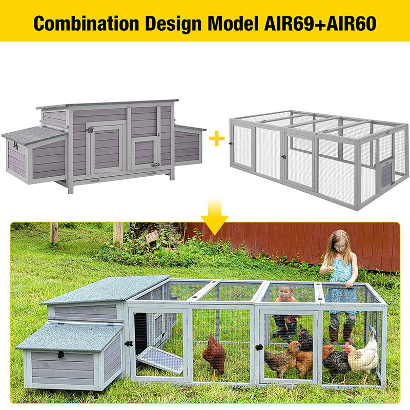 Aivituvin Wooden Chicken Coop AIR69 for 2-4 Chickens