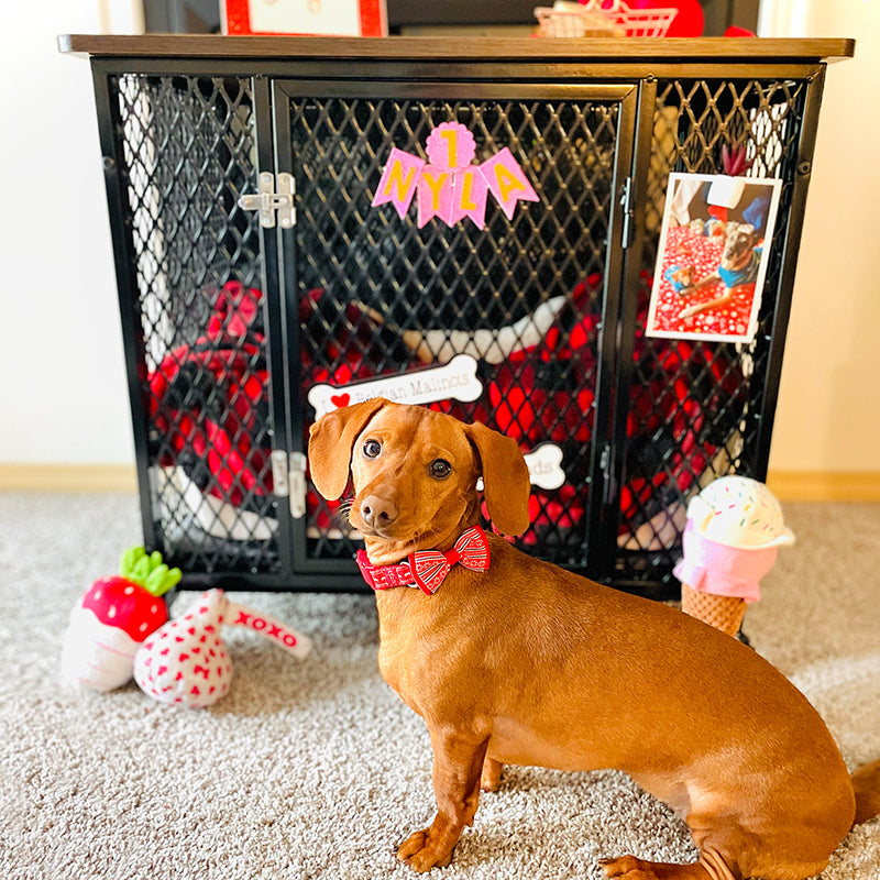 Aivituvin-AIR78 Dog Crate Furniture, Side End Table with Tray, Cushion and Casters