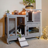 Aivituvin-AIR10 Outdoor and Indoor Bunny Hutch (Inner Space 8.3ft²)
