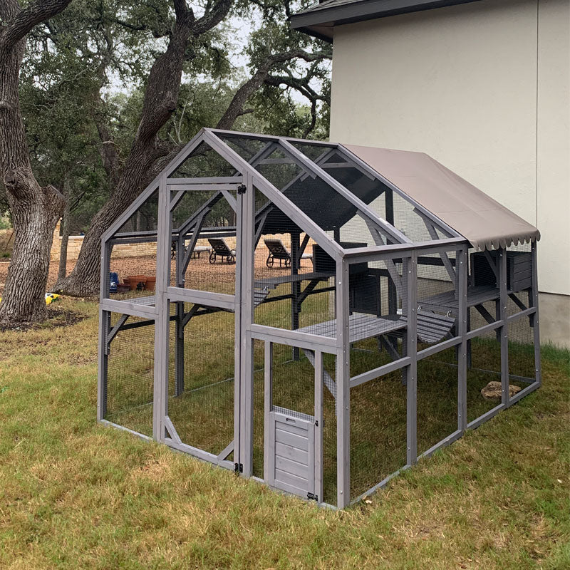 Cat Aviary Aivituvin Outdoor Cat Enclosure,Large Outside Cat Run