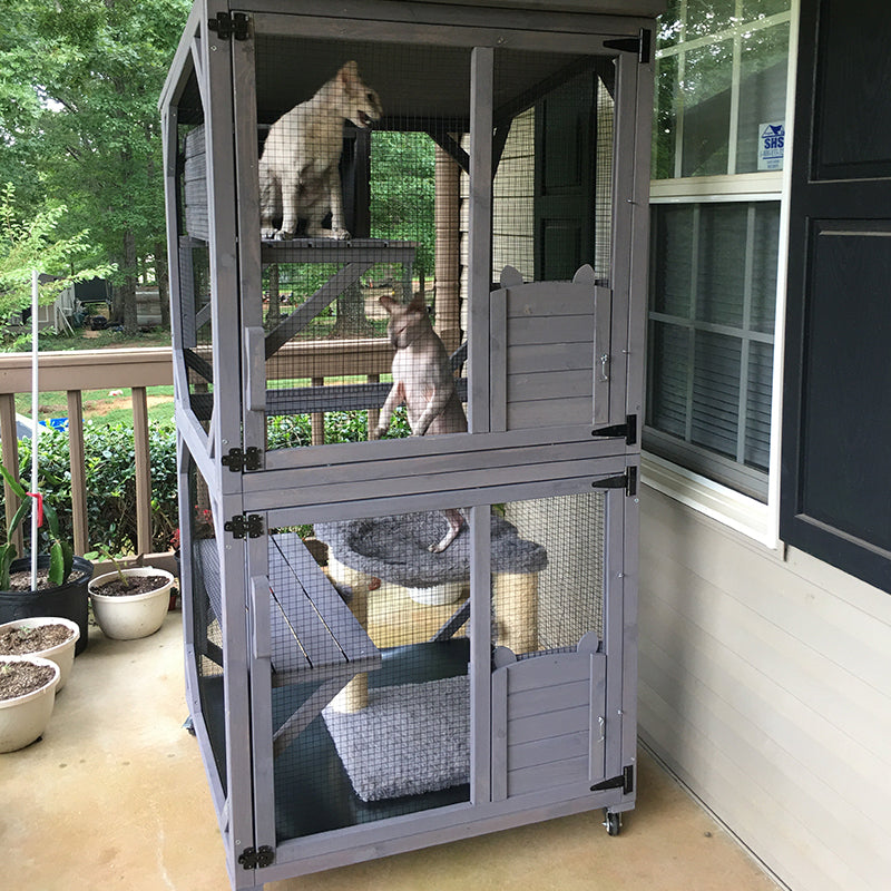 thumbnail image 2 of Gutinneen Cat House Cat Condo With Litter Box Furniture... 2 of 12