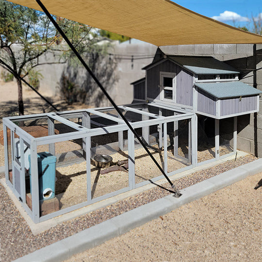 Morgete Chicken Coop Run Extension 20.73 ft² Large Chicken Pen Rabbit Enclosure Duck House