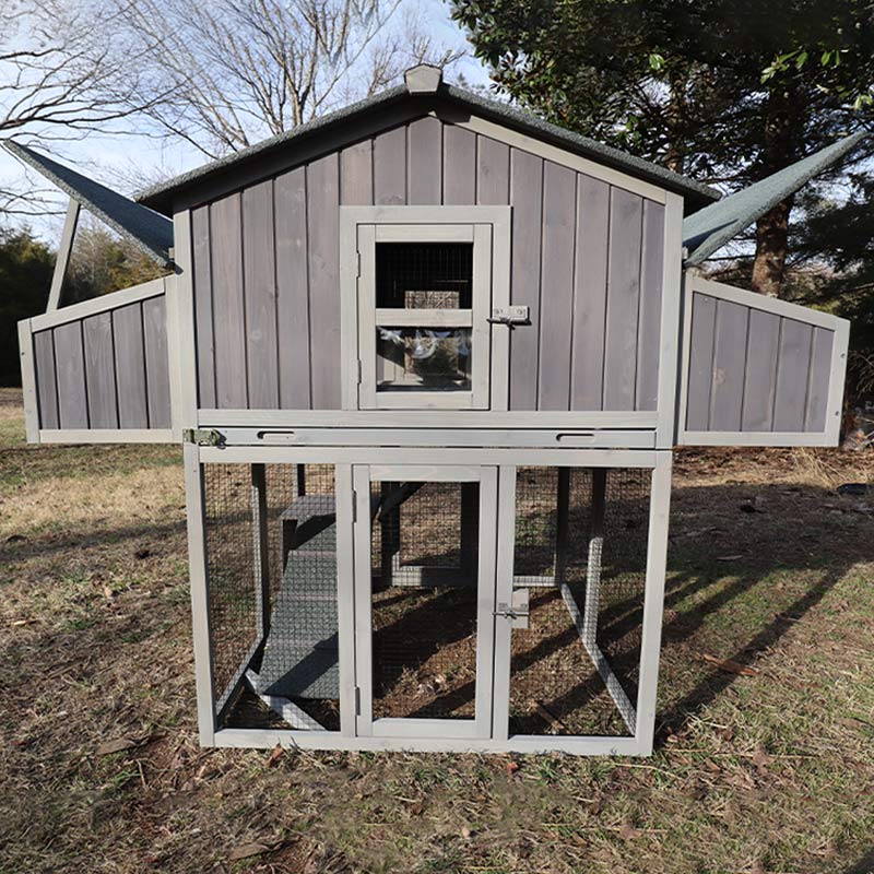 Aivituvin Foldable Chicken Coop AIR66, Fast-Assembly Folding Chicken House for 3–4 Chickens