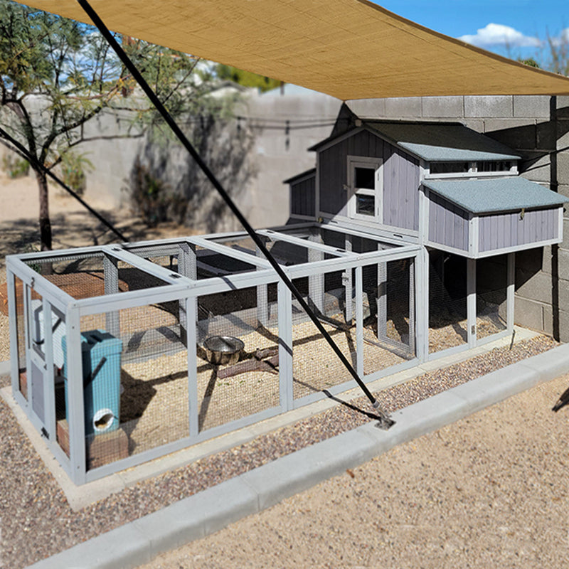 chicken coop and run