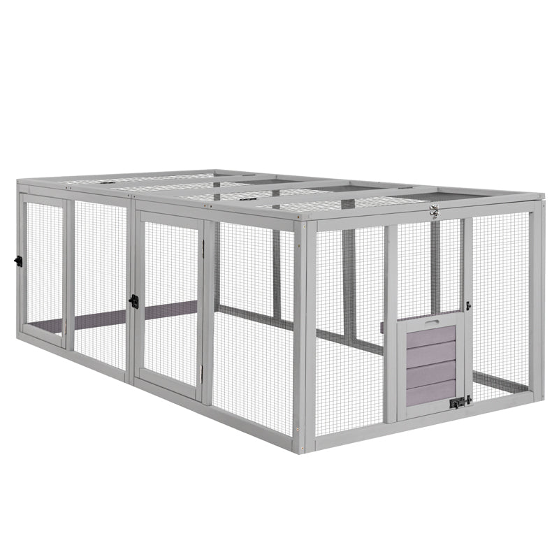 Aivituvin Foldable Chicken Coop AIR66, Fast-Assembly Folding Chicken House for 3–4 Chickens