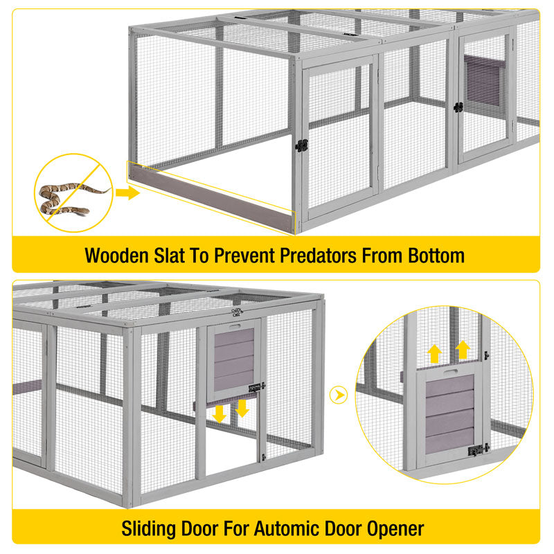 Aivituvin Foldable Chicken Coop AIR66, Fast-Assembly Folding Chicken House for 3–4 Chickens