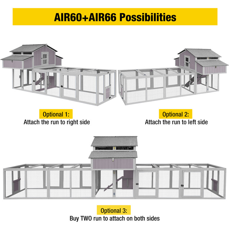 Aivituvin Large Chicken Tractor AIR67, Poultry Coop for 2–4 Chickens or Ducks