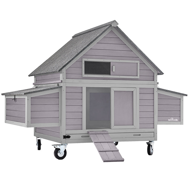Aivituvin Large Chicken Tractor AIR67, Poultry Coop for 2–4 Chickens or Ducks