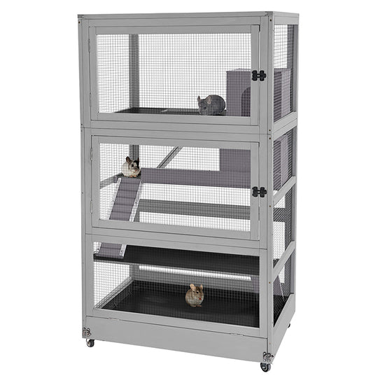 Aivituvin-AIR56 Large Wooden Chinchilla Ferret Cage