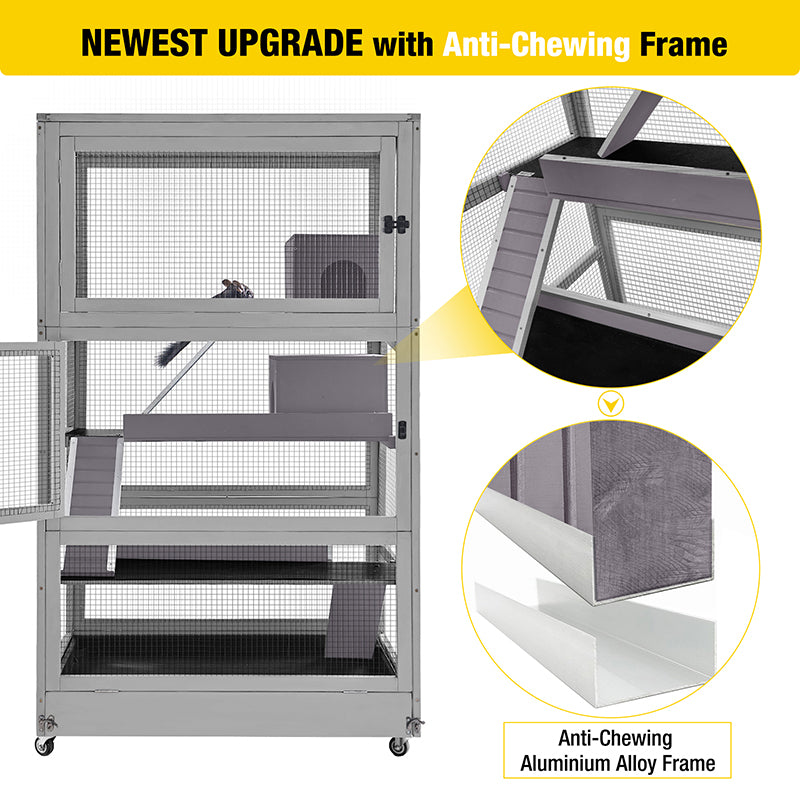 Aivituvin-AIR56 Large Wooden Chinchilla Ferret Cage