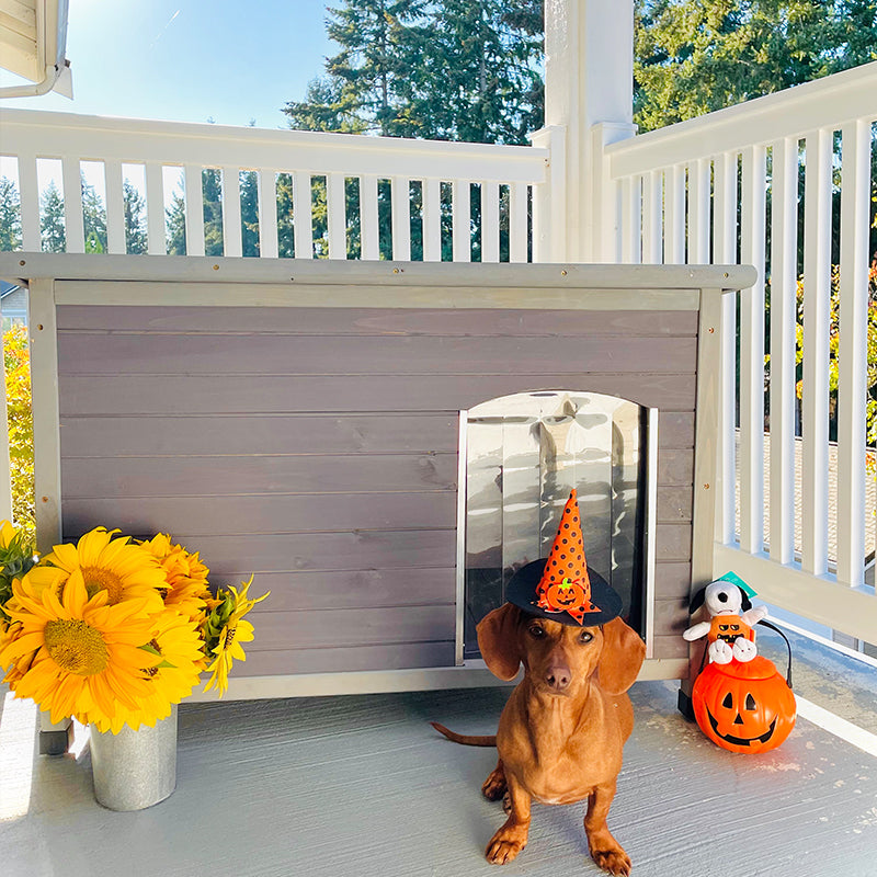 Aivituvin-AIR43 Large Insulated Wooden Dog House| Up to 55lbs