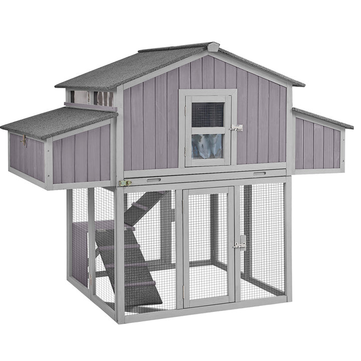 Aivituvin Foldable Chicken Coop AIR66, Fast-Assembly Folding Chicken House for 3–4 Chickens
