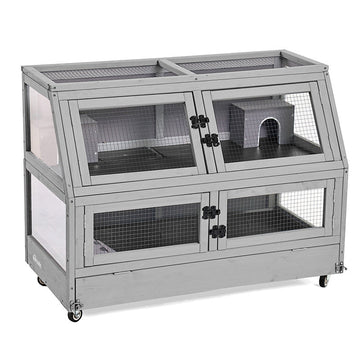 Morgete Hamster Cage for Guinea Pig Rat Habitat Critter Nation 2 Levels Portable Anti-chewing