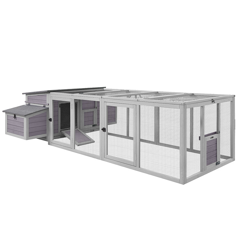 Aivituvin Large Hen House AIR45, Chicken Coop with Run for 4–6 Chickens or Ducks