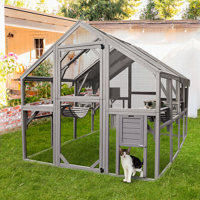 Aivituvin Outdoor Cat Enclosure,Large Outside Cat Run